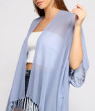 Ready For My Getaway Fringe Kimono helps create the best summer outfit for a look that slays at any event or occasion!