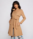 Belted Sophistication Crepe Trench Dress helps create the best summer outfit for a look that slays at any event or occasion!
