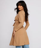 Belted Sophistication Crepe Trench Dress for 2023 festival outfits, festival dress, outfits for raves, concert outfits, and/or club outfits