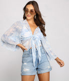 With fun and flirty details, Totally Chic Tie Dye Tie Front Top shows off your unique style for a trendy outfit for the summer season!