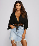 With fun and flirty details, Dreamy And Chic Tie-Front Top shows off your unique style for a trendy outfit for the summer season!