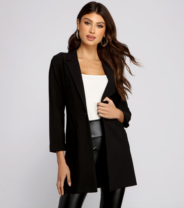 Lookin' Chic Longline Blazer helps create the best summer outfit for a look that slays at any event or occasion!