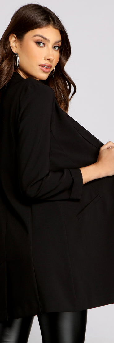 Lookin' Chic Longline Blazer helps create the best summer outfit for a look that slays at any event or occasion!