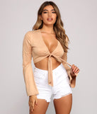 Major Boho Vibes Tie-Front Top is a trendy pick to create 2023 festival outfits, festival dresses, outfits for concerts or raves, and complete your best party outfits!