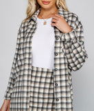 Preppy And Cute Long Plaid Shacket helps create the best summer outfit for a look that slays at any event or occasion!
