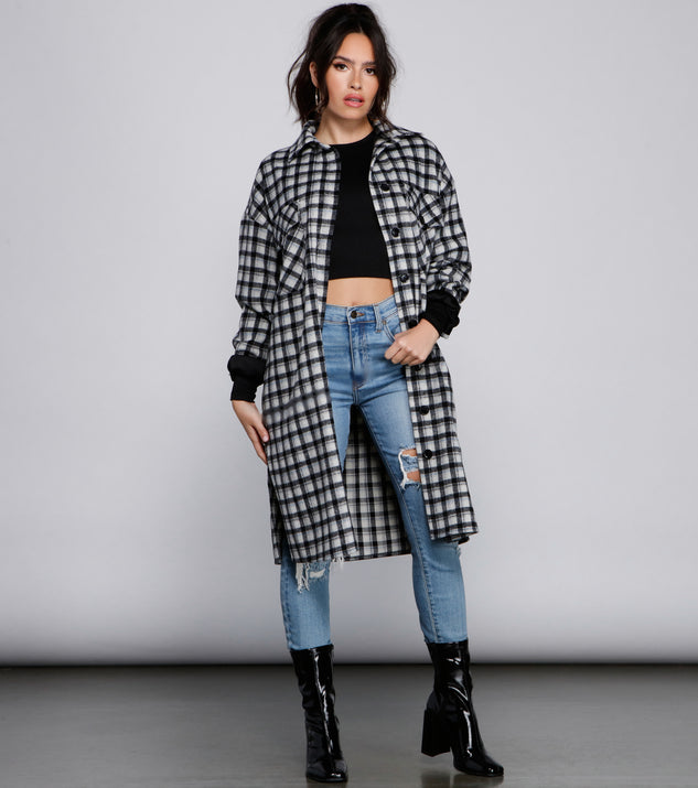 Cozy Days Long Plaid Shacket helps create the best summer outfit for a look that slays at any event or occasion!