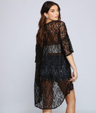 Chic And Sheer Lace Kimono for 2023 festival outfits, festival dress, outfits for raves, concert outfits, and/or club outfits