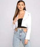 Edgy Chic Faux Leather Moto Jacket helps create the best summer outfit for a look that slays at any event or occasion!