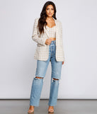 Polished Glam Oversized Plaid Blazer helps create the best summer outfit for a look that slays at any event or occasion!