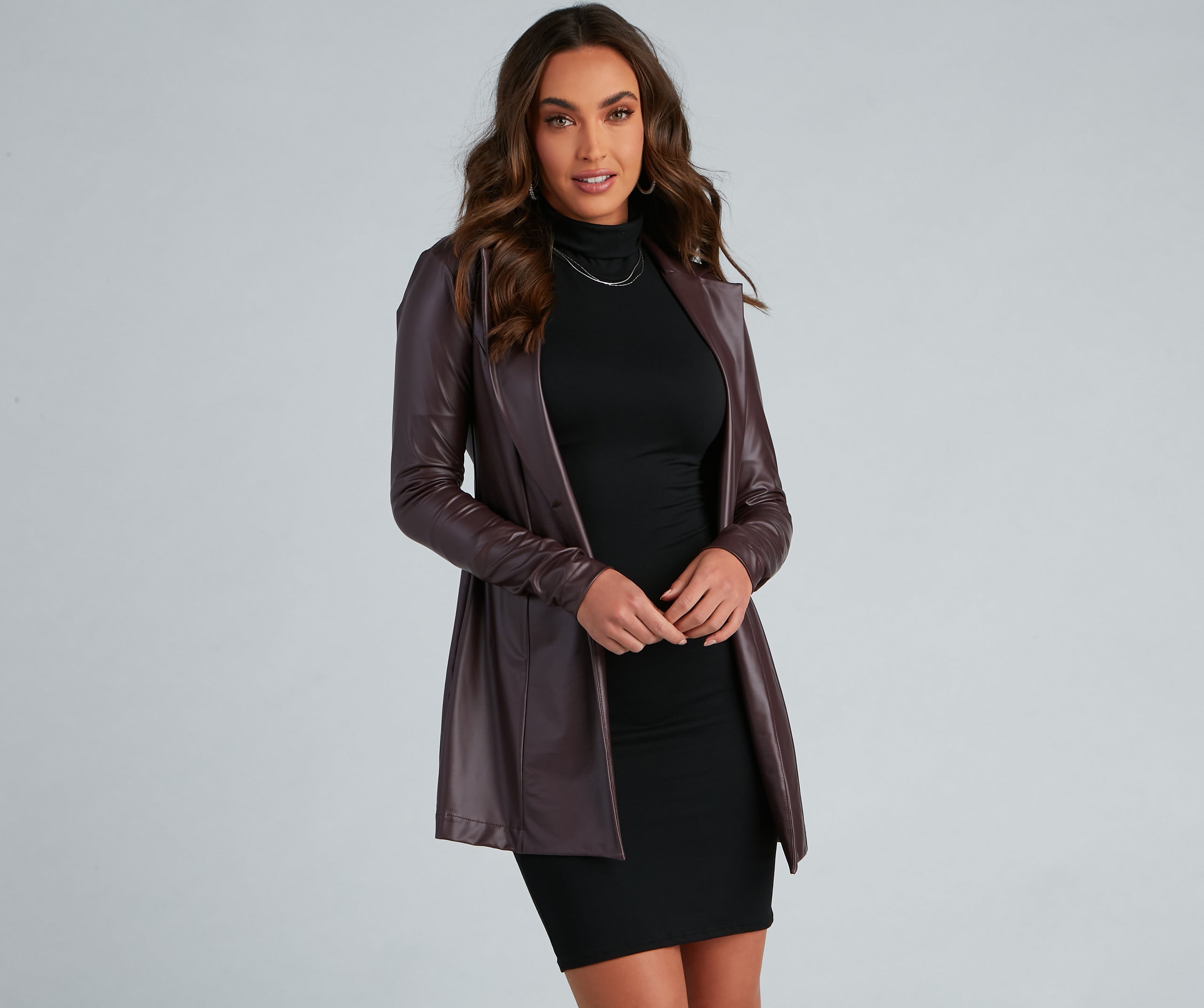 Classic Faux Leather Blazer | Windsor