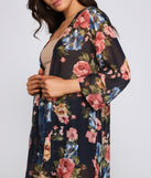 Effortless Style Floral Chiffon Kimono for 2023 festival outfits, festival dress, outfits for raves, concert outfits, and/or club outfits