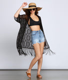 Bohemian Fringe Lace Kimono helps create the best summer outfit for a look that slays at any event or occasion!
