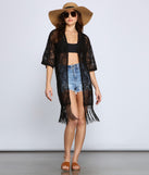 Bohemian Fringe Lace Kimono helps create the best summer outfit for a look that slays at any event or occasion!
