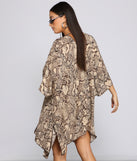 Sheer Snake Print Kimono helps create the best summer outfit for a look that slays at any event or occasion!