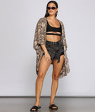 Sheer Snake Print Kimono for 2023 festival outfits, festival dress, outfits for raves, concert outfits, and/or club outfits