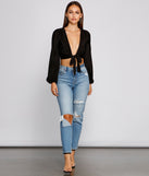 With fun and flirty details, So Loved Pleated Tie Front Top shows off your unique style for a trendy outfit for the summer season!