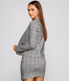 Plaid Mood Cropped Blazer helps create the best summer outfit for a look that slays at any event or occasion!