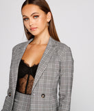 Plaid Mood Cropped Blazer helps create the best summer outfit for a look that slays at any event or occasion!