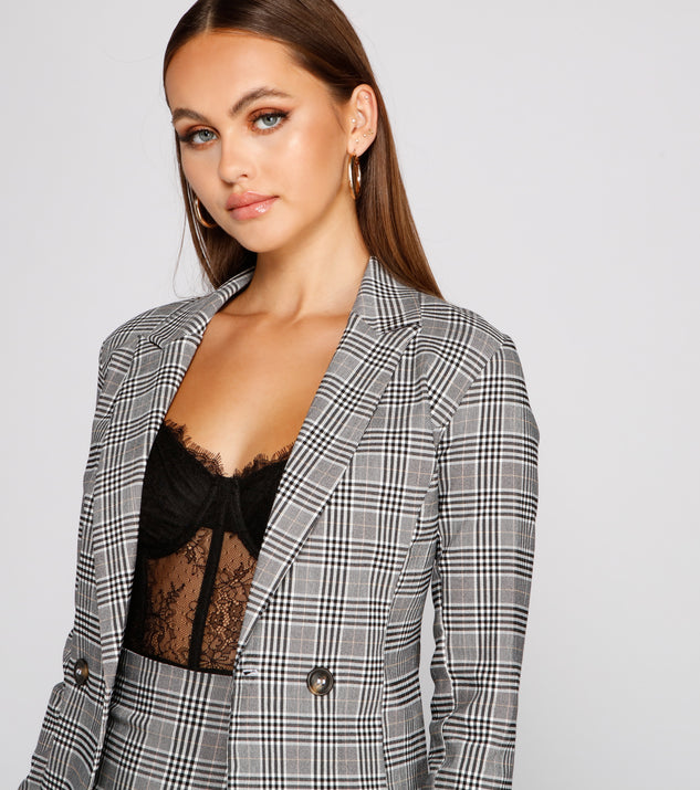 Plaid Mood Cropped Blazer | Windsor