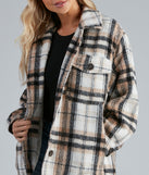 S'more Plaid Faux Fur Woven Shacket helps create the best summer outfit for a look that slays at any event or occasion!