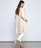 Striped Sophistication Long Blazer helps create the best summer outfit for a look that slays at any event or occasion!