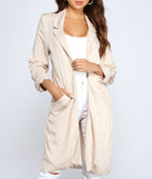 Striped Sophistication Long Blazer helps create the best summer outfit for a look that slays at any event or occasion!