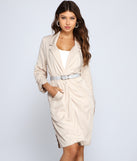 Striped Sophistication Long Blazer helps create the best summer outfit for a look that slays at any event or occasion!