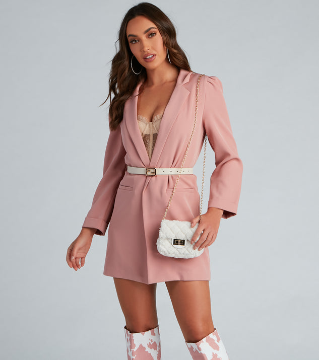 Nine-To-Five Puff Shoulder Long Line Blazer helps create the best summer outfit for a look that slays at any event or occasion!