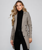 A Classic Moment Long Plaid Blazer helps create the best summer outfit for a look that slays at any event or occasion!