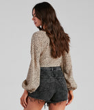 With fun and flirty details, Chase The Cheetah Tie-Front Top shows off your unique style for a trendy outfit for the summer season!
