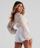 With fun and flirty details, Floral Love Tie-Front Top shows off your unique style for a trendy outfit for the summer season!