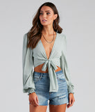 With fun and flirty details, Sunset Chaser Tie-Front Top shows off your unique style for a trendy outfit for the summer season!