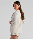 Modern Chill Linen 3/4 Sleeve Blazer helps create the best summer outfit for a look that slays at any event or occasion!