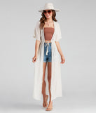 Hampton Vacay Crochet Trim Duster helps create the best summer outfit for a look that slays at any event or occasion!