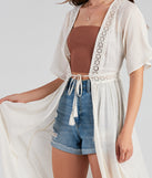 Hampton Vacay Crochet Trim Duster helps create the best summer outfit for a look that slays at any event or occasion!