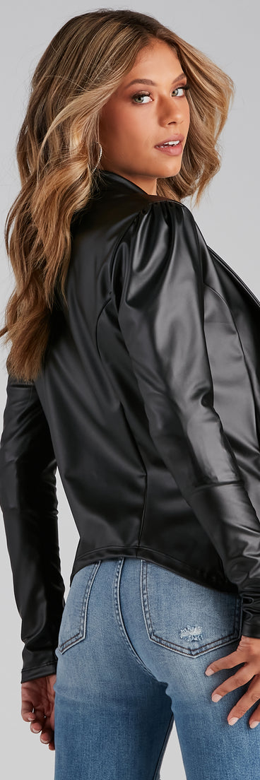 Dressy And Chic Faux Leather Blazer helps create the best summer outfit for a look that slays at any event or occasion!
