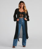 Chic Perfection Chiffon Trench helps create the best summer outfit for a look that slays at any event or occasion!