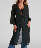 Chic Perfection Chiffon Trench helps create the best summer outfit for a look that slays at any event or occasion!