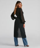 Chic Perfection Chiffon Trench helps create the best summer outfit for a look that slays at any event or occasion!
