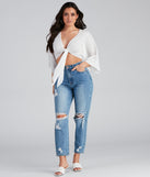 With fun and flirty details, Beachside Beauty Tie-Front Top shows off your unique style for a trendy outfit for the summer season!