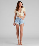 With fun and flirty details, Sunny Days Floral Crop Top shows off your unique style for a trendy outfit for the summer season!