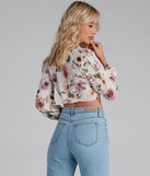 With fun and flirty details, Tie The Knot Floral Crop Top shows off your unique style for a trendy outfit for the summer season!