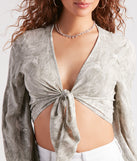 With fun and flirty details, Breezy Beach Babe Tie-Front Top shows off your unique style for a trendy outfit for the summer season!