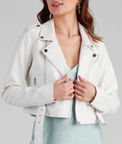 Make It Moto PU Crop Jacket helps create the best summer outfit for a look that slays at any event or occasion!