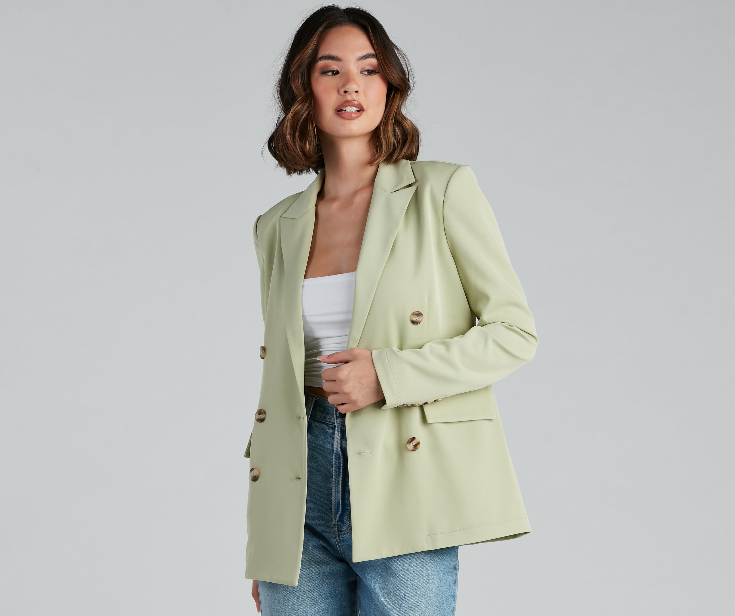 【送料&関税込】Moorer Blazer Zara Womens Oversized Blazer Suit Jacket L Large Gray Marl