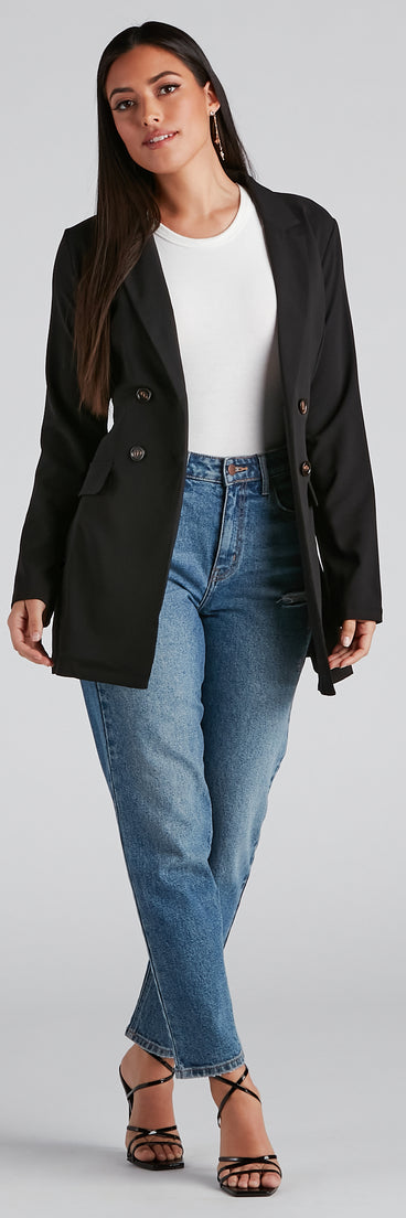 Classic Silhouette Buttoned Blazer helps create the best summer outfit for a look that slays at any event or occasion!