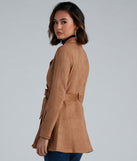 Classic And Elevated Faux Suede Trench helps create the best summer outfit for a look that slays at any event or occasion!