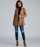 Classic And Elevated Faux Suede Trench helps create the best summer outfit for a look that slays at any event or occasion!