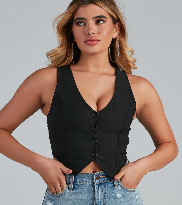 美品   WINDSOR VEST 黒 S Best Investment Cut Out Vest | Windsor
