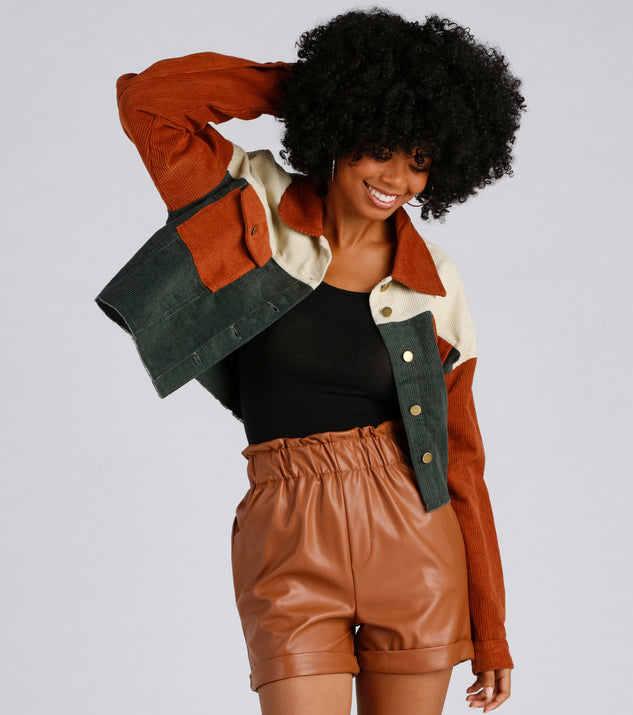 Trendy Find Cropped Corduroy Jacket helps create the best summer outfit for a look that slays at any event or occasion!